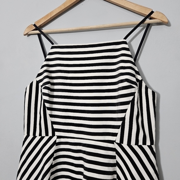 Bec + Bridge Black and White Stripe Fit n Flare Mini Dress - Picture 2 of 12